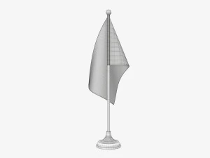 Decorative desk flag short 3D Model