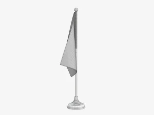 Decorative desk flag short 3D Model