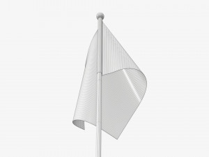 Decorative desk flag short Modelo 3D