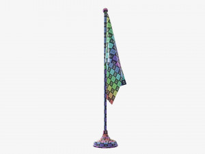Decorative desk flag short Modelo 3D