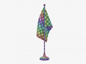 Decorative desk flag short Modelo 3D