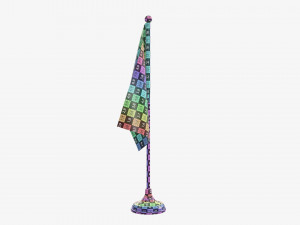 Decorative desk flag short Modelo 3D