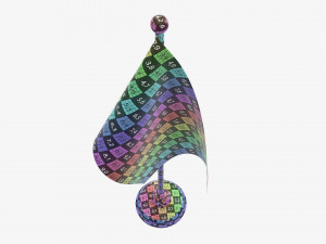 Decorative desk flag short Modelo 3D