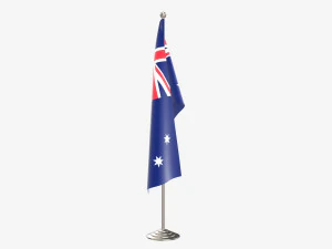 Decorative desk flag tall 3D Model