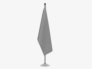 Decorative desk flag tall 3D Model