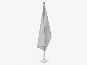Decorative desk flag tall Modèle 3D
