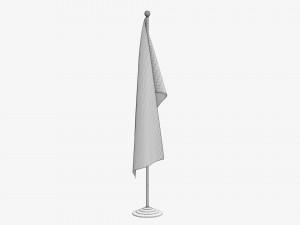 Decorative desk flag tall Modèle 3D