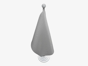 Decorative desk flag tall 3D Model