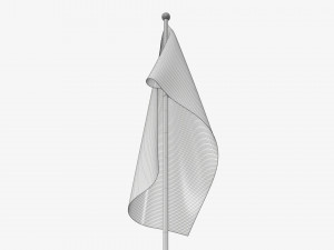 Decorative desk flag tall Modèle 3D