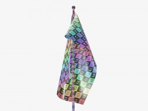 Decorative desk flag tall Modèle 3D