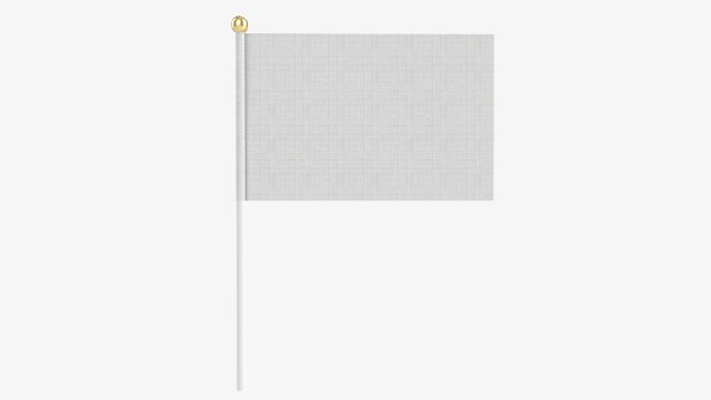 Decorative small flag on flagpole Modelo 3D .c4d .max .obj .3ds .fbx .stl .blend 