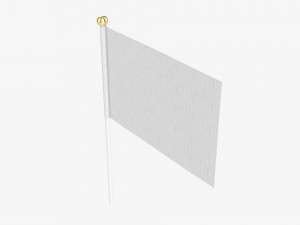 Decorative small flag on flagpole Modelo 3D
