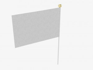 Decorative small flag on flagpole Modelo 3D
