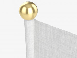 Decorative small flag on flagpole Modelo 3D