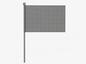 Decorative small flag on flagpole Modelo 3D