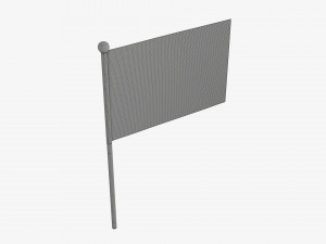 Decorative small flag on flagpole Modelo 3D