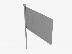 Decorative small flag on flagpole Modelo 3D
