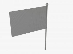 Decorative small flag on flagpole Modelo 3D