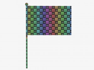 Decorative small flag on flagpole Modelo 3D