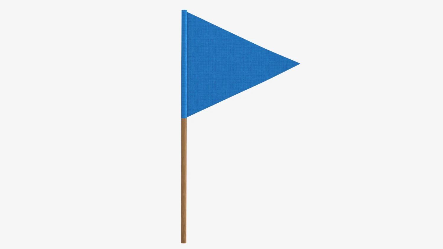 Decorative small pennant on flagpole 3D Model .c4d .max .obj .3ds .fbx .stl .blend