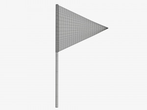 Decorative small pennant on flagpole Modelo 3D