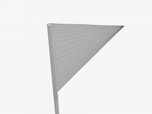 Decorative small pennant on flagpole Modelo 3D