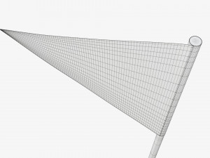 Decorative small pennant on flagpole Modelo 3D
