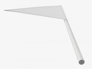 Decorative small pennant on flagpole Modelo 3D
