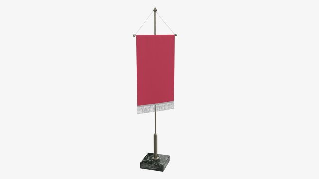 Desk pennant on spire 3D Model .c4d .max .obj .3ds .fbx .stl .blend 