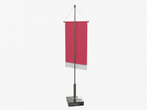 Desk pennant on spire 3D Model