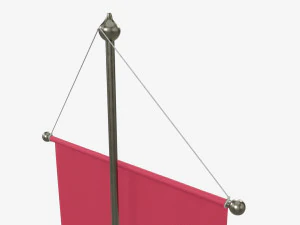 Desk pennant on spire 3D Model