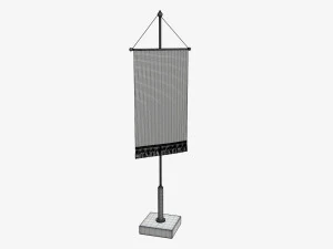 Desk pennant on spire 3D Model