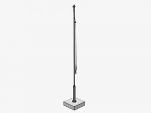 Desk pennant on spire 3D Model