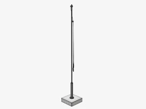 Desk pennant on spire 3D Model