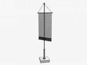 Desk pennant on spire 3D Model