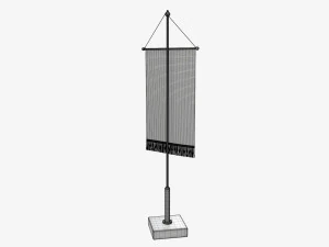 Desk pennant on spire 3D Model