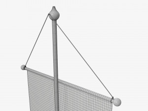 Desk pennant on spire 3D Model
