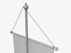Desk pennant on spire 3D Model