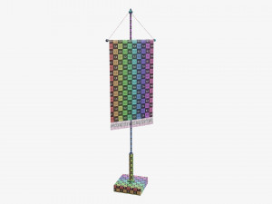 Desk pennant on spire 3D Model