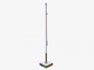 Desk pennant on spire 3D Model