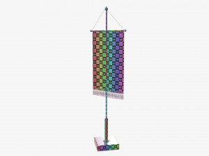 Desk pennant on spire 3D Model