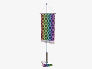 Desk pennant on spire 3D Model