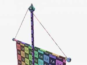 Desk pennant on spire 3D Model