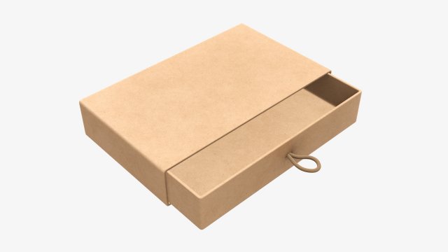 Drawer paper gift box 01 Modelo 3D .c4d .max .obj .3ds .fbx .stl .blend 