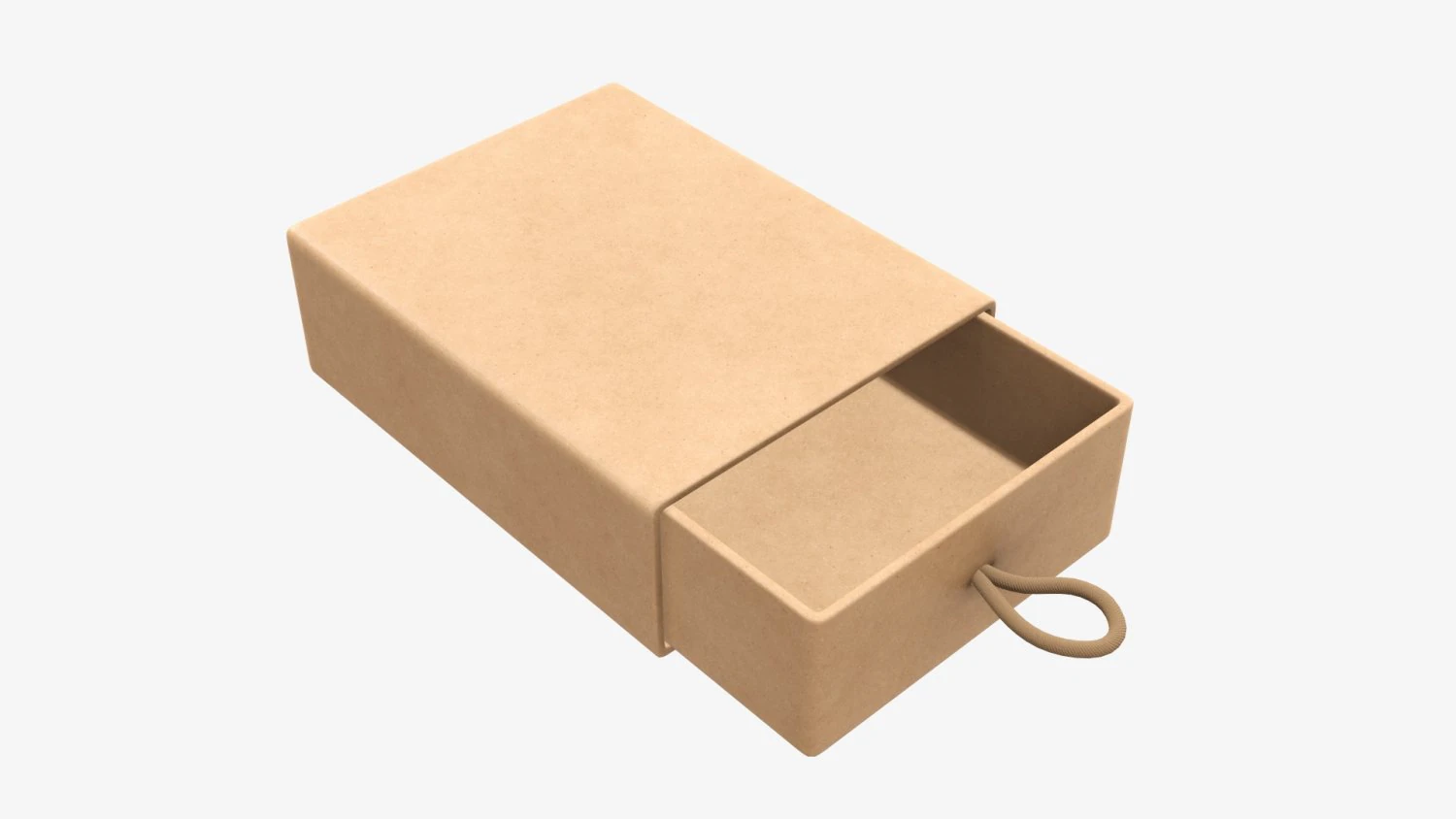 Drawer paper gift box 02 3D Model .c4d .max .obj .3ds .fbx .stl .blend 