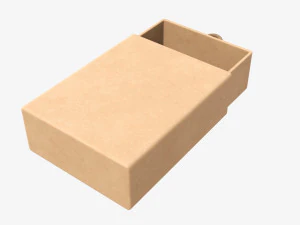 Drawer paper gift box 02 3D Model