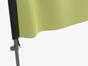 Feather type flag with flagpole 3D 모델