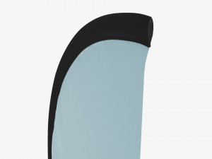 Feather type flag with flagpole 3D 모델