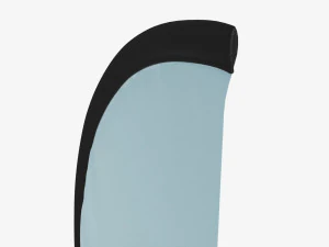 깃대가 달린 깃털형 깃발 3D 모델