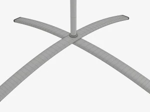 깃대가 달린 깃털형 깃발 3D 모델